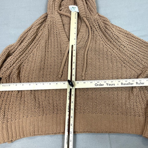 Aerie Sweater With Hood- V Neck Size XS/TP Woman's Soft Cozy Beige Oatmeal - Picture 9 of 13